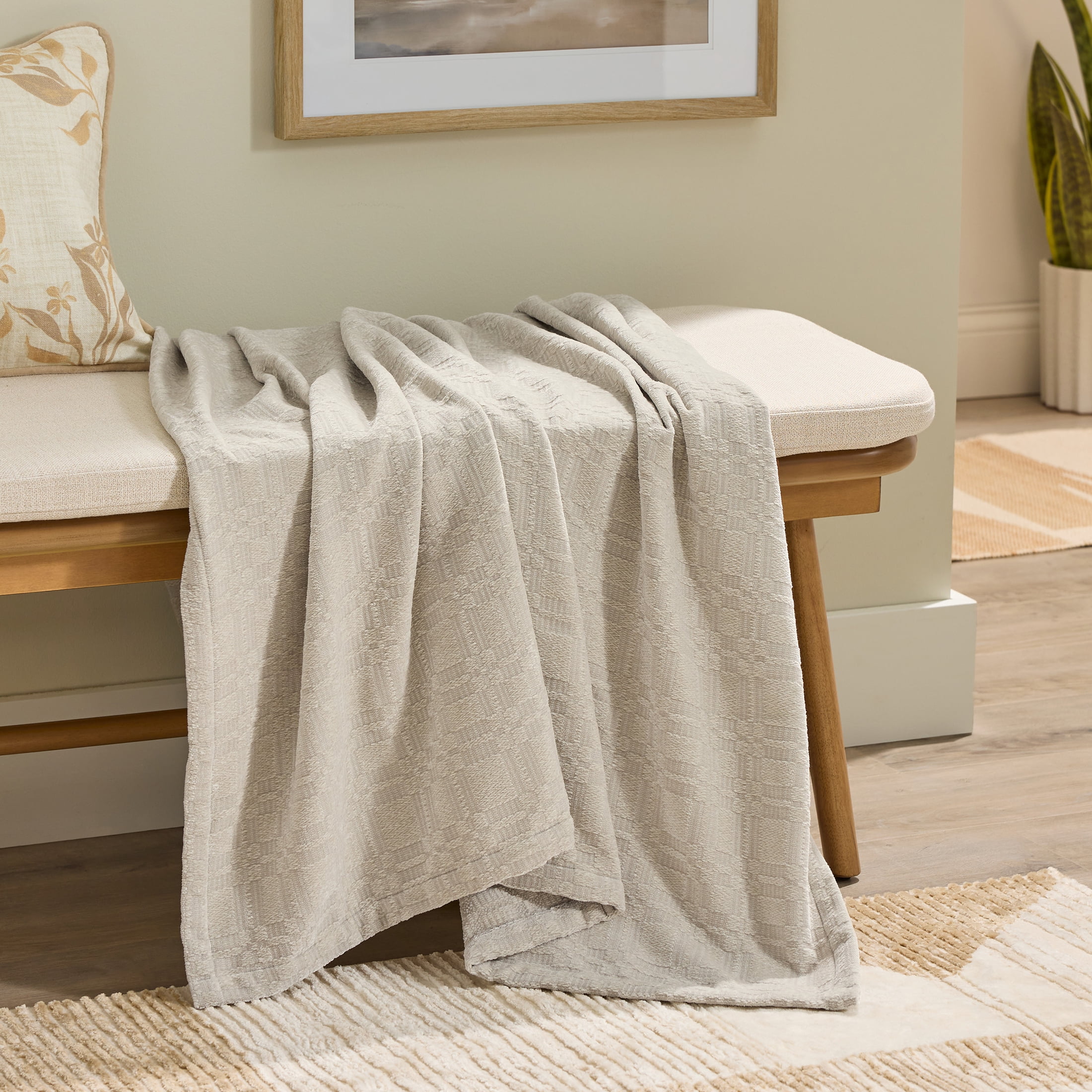 Better Homes & Gardens Grey Haze Chenille Woven 50x72' Throw