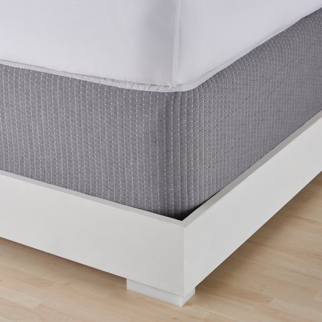 Better Homes & Gardens Grey Matelassé Fitted Bed Box Spring Skirt