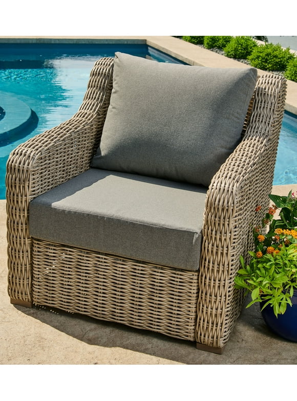 Better Homes & Gardens Grey Outdoor 2 Piece Deep Seat Cushion Set