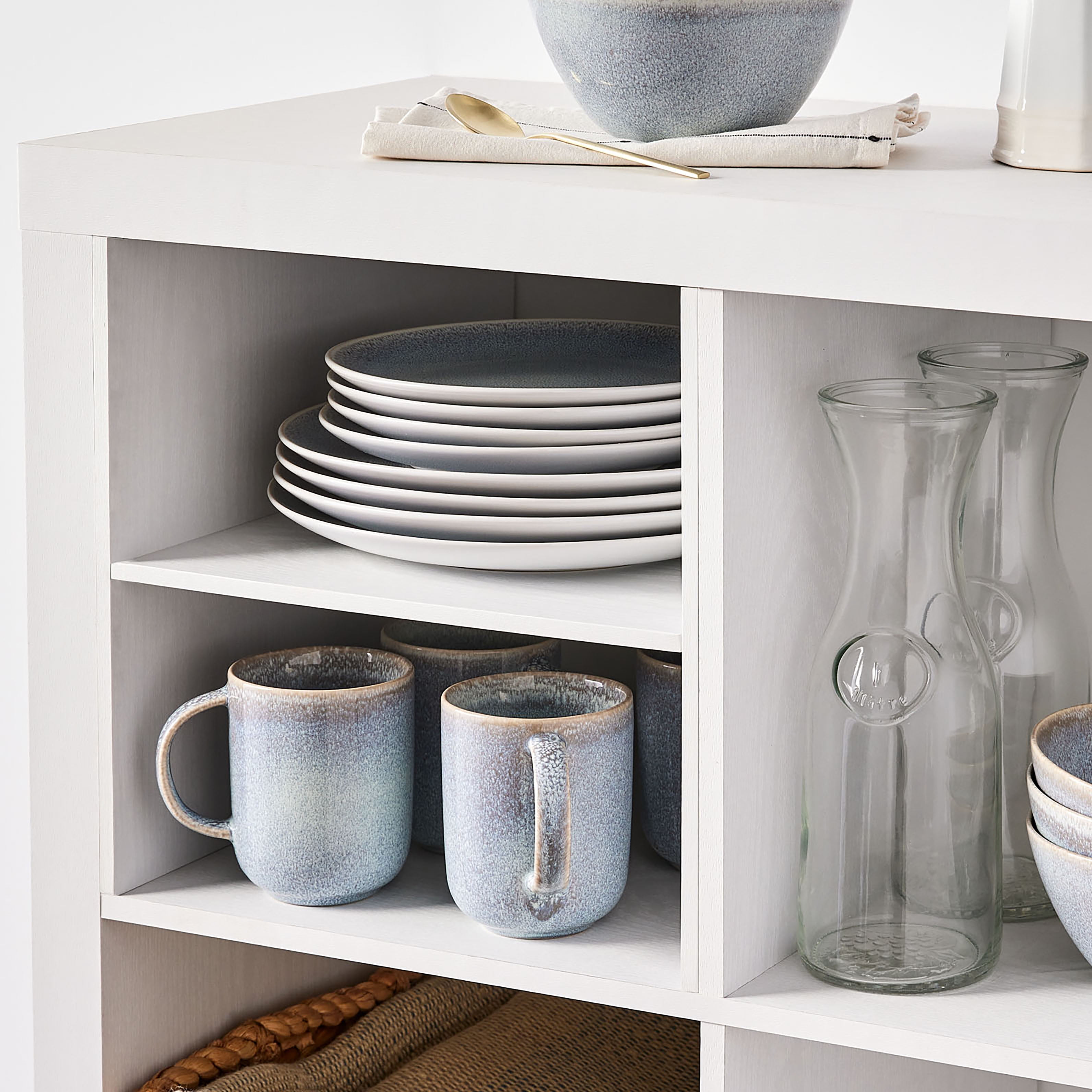 Better Homes & Gardens White Texture H Shelf Cube Organizer Insert