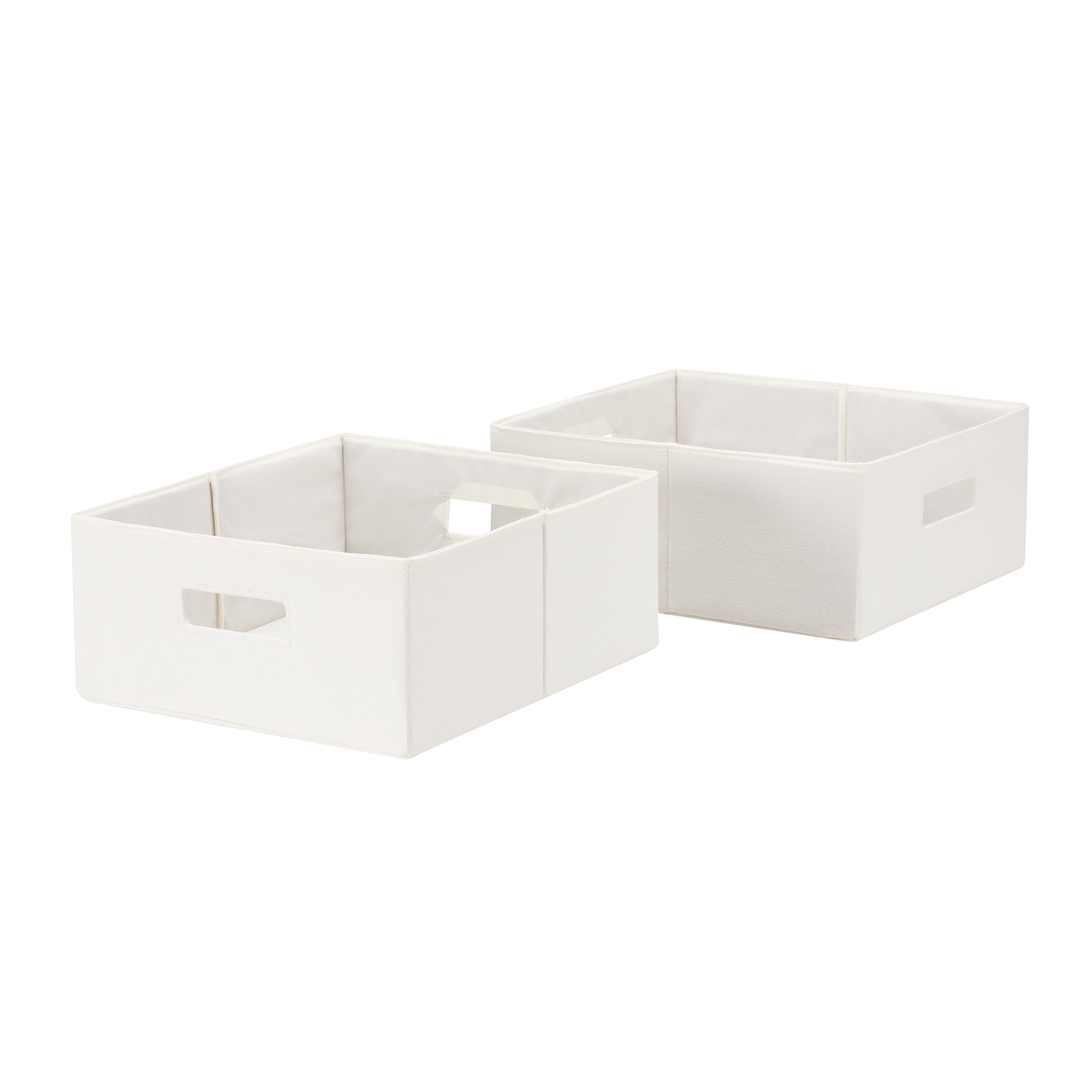 Better Homes & Gardens HalfSize Fabric Storage Bin, White