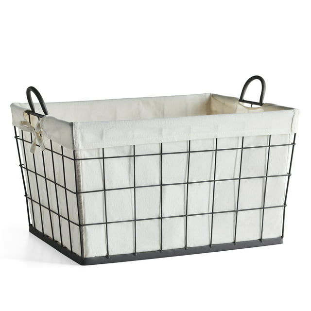 Better Homes & Gardens Heavy-Gauge Wire Laundry Basket, Antique Gray for Adult Use