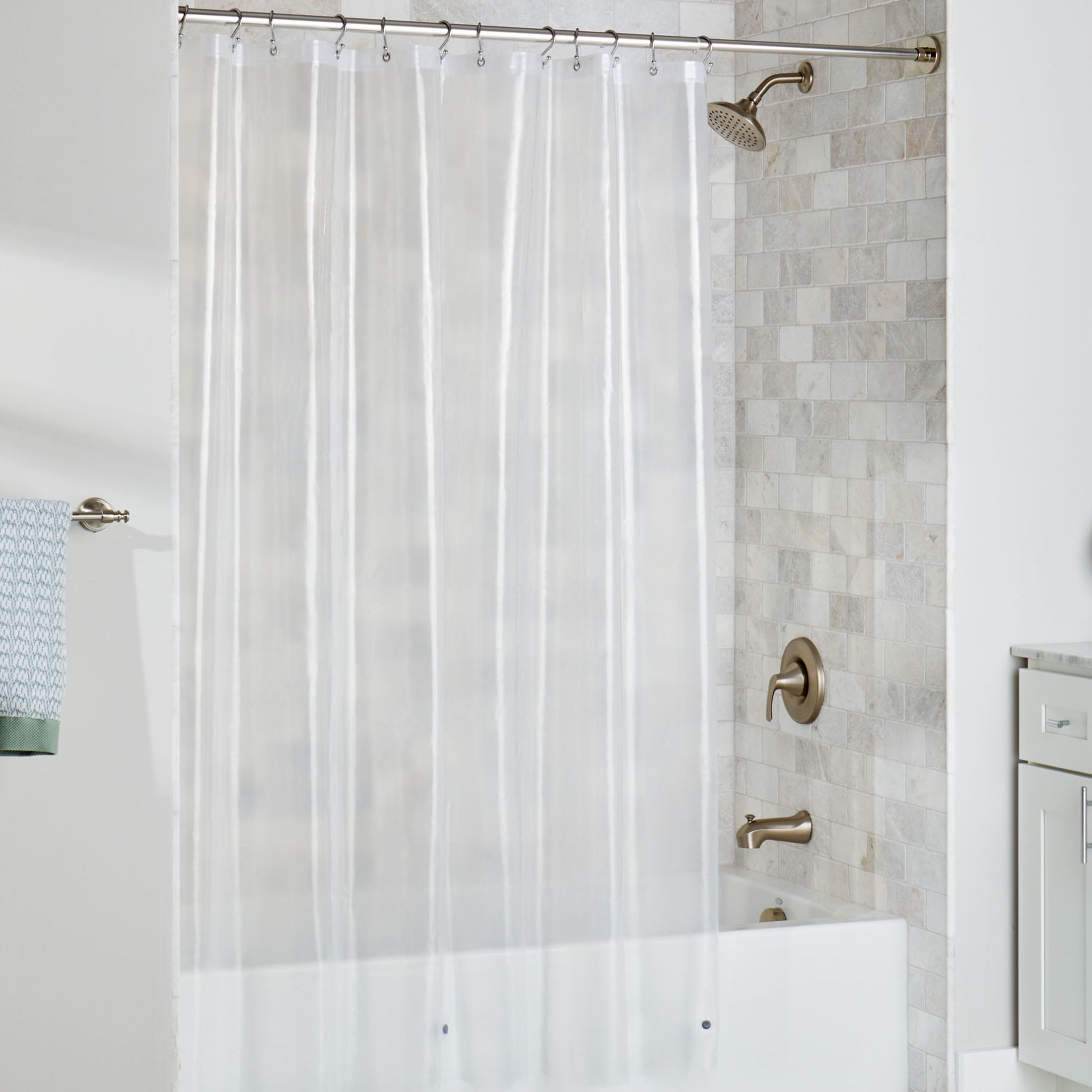 Better Homes & Gardens Heavyweight PEVA Shower Liner, 70" W x 72" H, Clear - Walmart.com