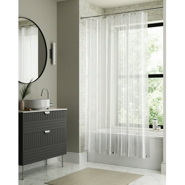 Better Homes & Gardens Heavyweight PEVA Shower Liner, 70" W x 72" H, Soft Silver