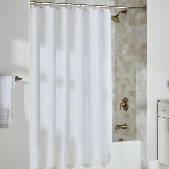 Better Homes & Gardens Heavyweight PEVA Shower Liner, 70" W x 72" H, White