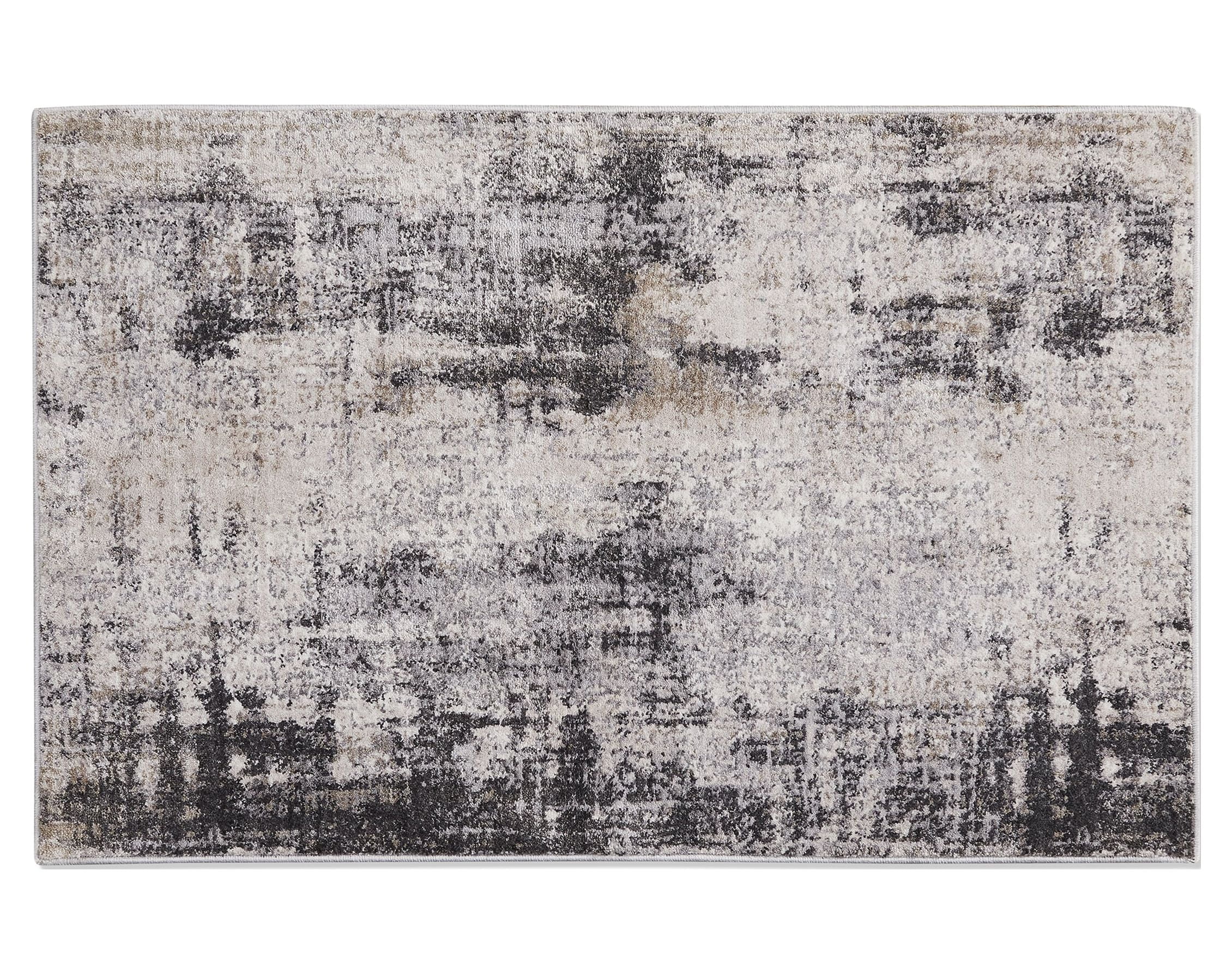 Better Homes & Gardens High Low Abstract Area Rug, Grey/Tan, 30" x 46