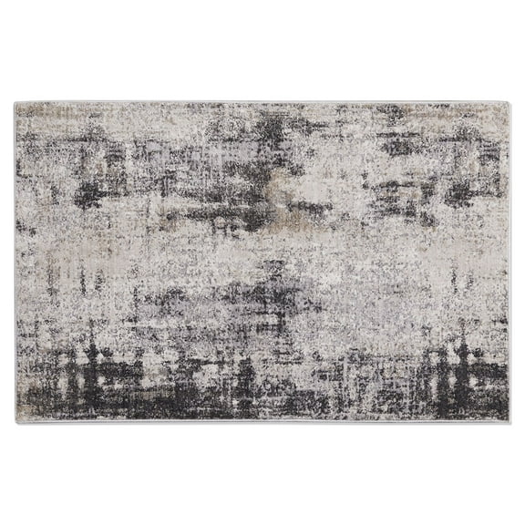 Better Homes & Gardens High Low Abstract Area Rug, Grey/Tan, 30" x 46"