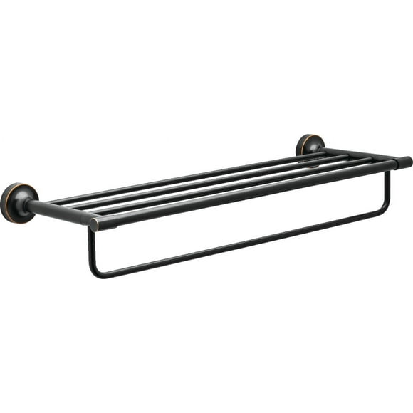 Better Homes & Gardens Holbrook 24" Towel Rack with Item Storage, Oil Rubbed Bronze