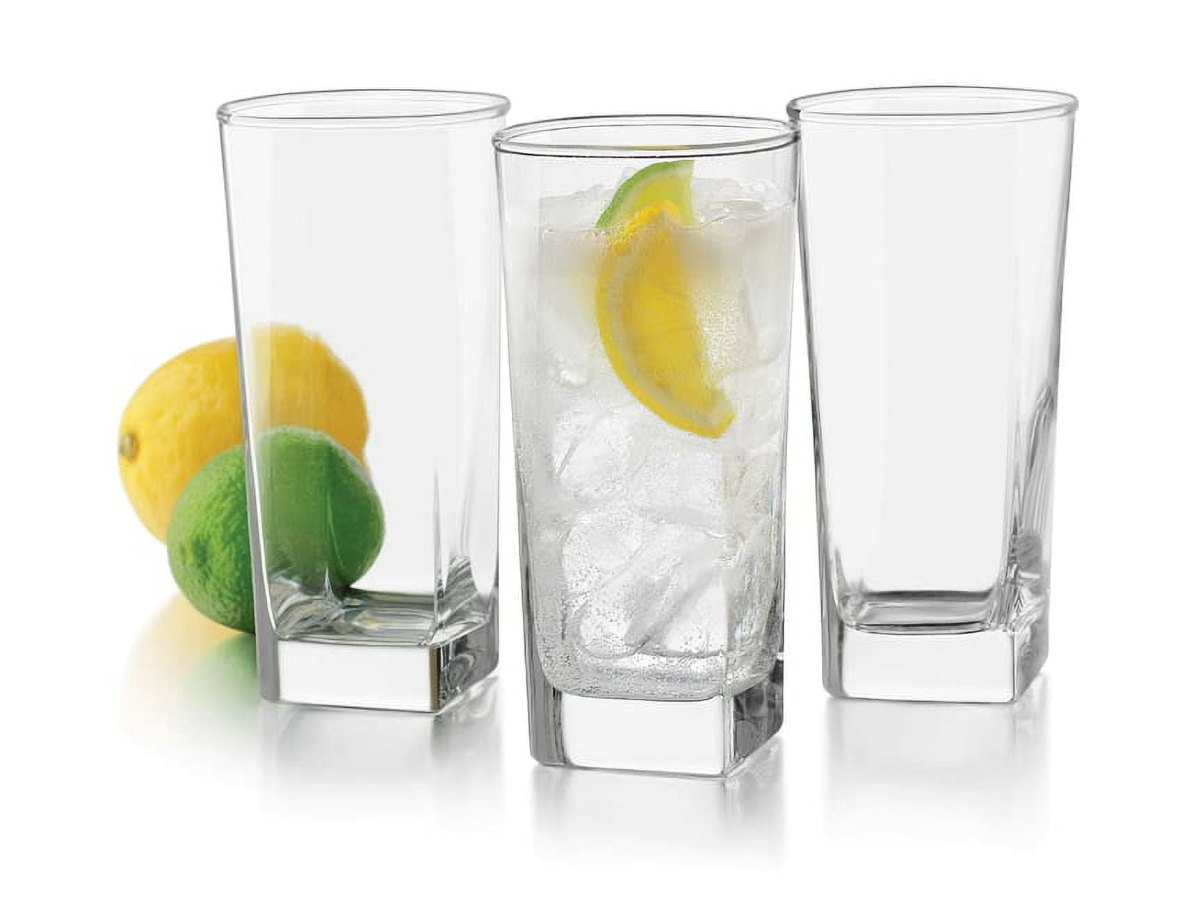 Bekith 8 Pack Drinking Glasses, 4 Highball Glasses (12 oz) and 4