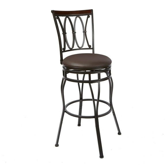 Better Homes & Gardens Indoor Adjustable 24" or 29" Swivel Barstool, Oil Rubbed Bronze