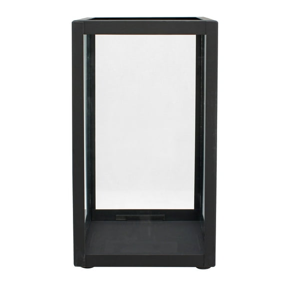 Better Homes & Gardens Indoor Decorative Metal Candle Holder Lantern, Black, Large