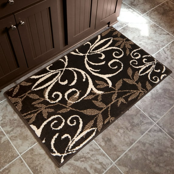 Better Homes & Gardens Iron Fleur Area Rug, Brown, 1'8" x 2'10"