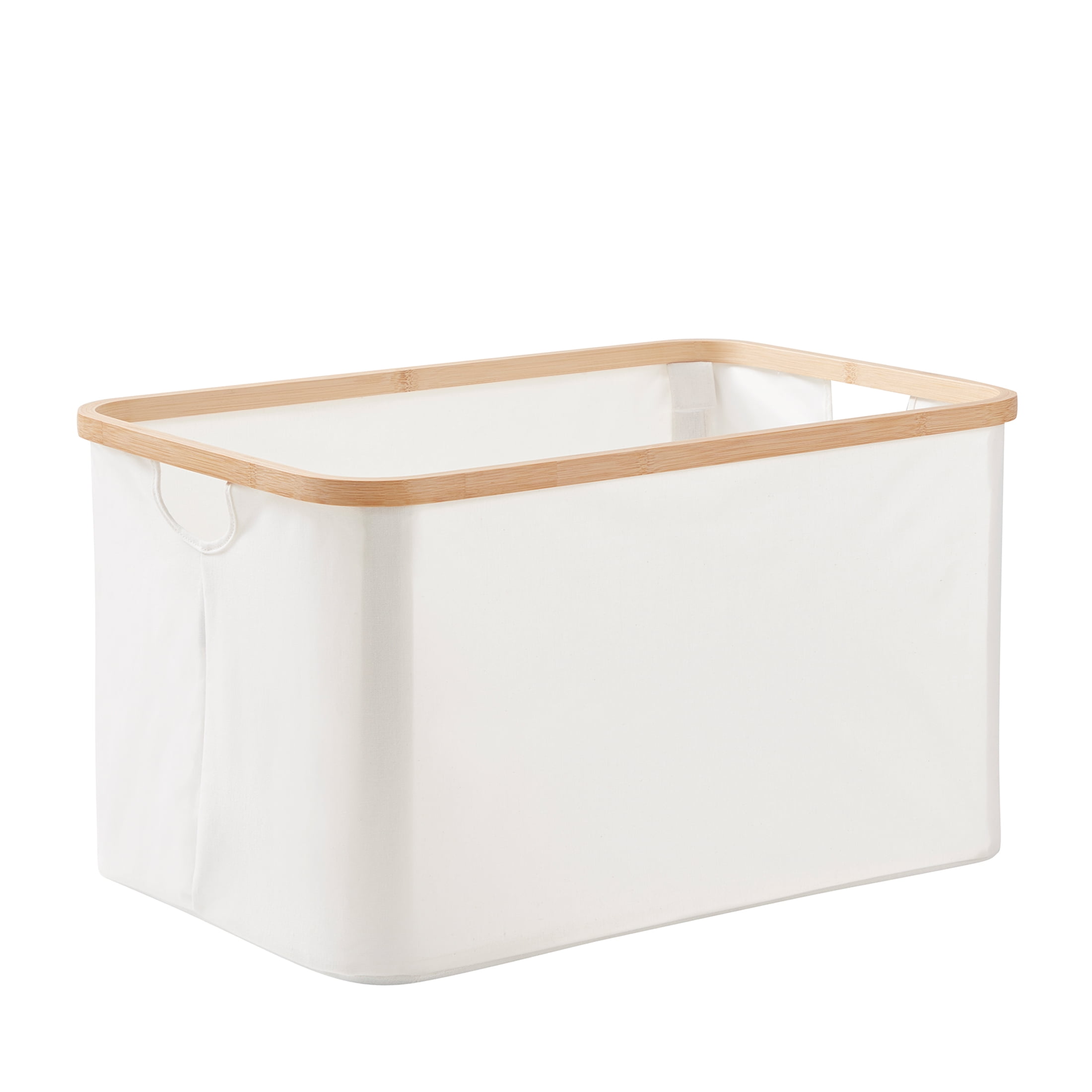 Better Homes & Gardens Collapsible Canvas Laundry Basket - Ivory - 21 x 14 x 12 in