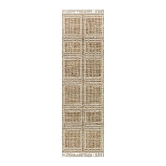 Better Homes & Gardens Ivory & Natural Interlocking Jute 30" x 102" Runner Rug