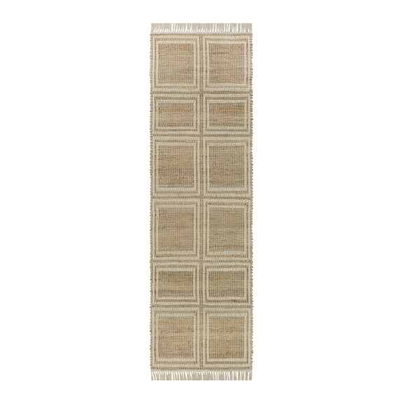 Better Homes & Gardens Ivory & Natural Interlocking Jute 30" x 102" Runner Rug