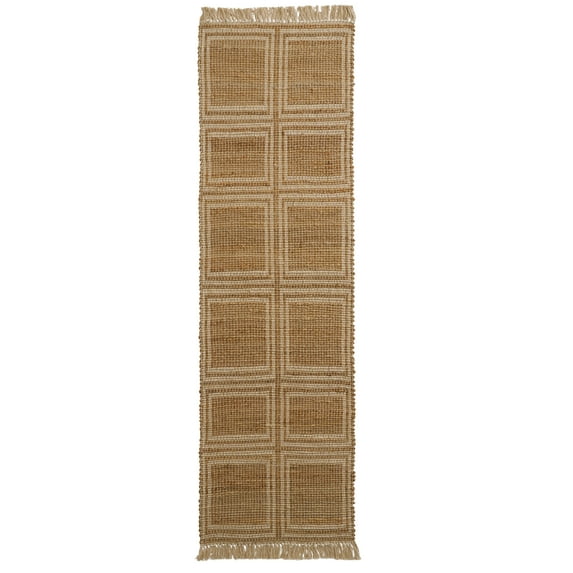 Better Homes & Gardens Ivory & Natural Interlocking Jute 30" x 84" Runner Rug