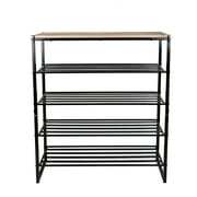 Better Homes & Gardens Jace 5-Tier Shoe Rack, Metal Steel, 15 Pairs of Shoes, Multi-Functional
