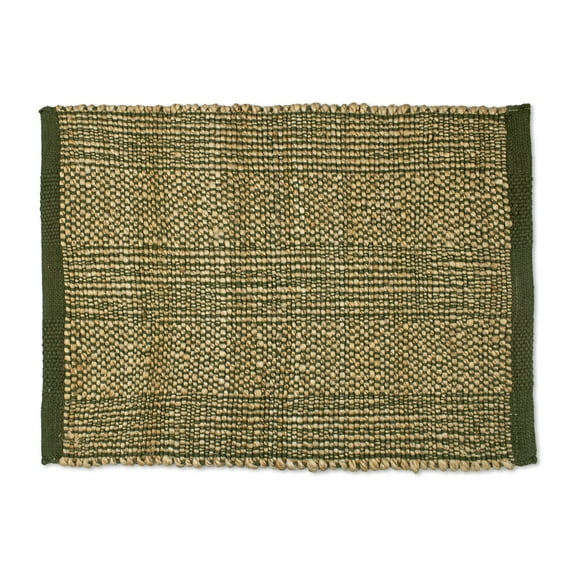 Better Homes & Gardens Jordan Jute Placemat, Natural, Green, 14"W x 20"L