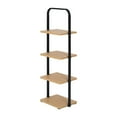thumbnail image 1 of Better Homes & Gardens Juliet 4-Tier Shoe Rack, Matte Black and Light Honey Wood, Holds Up to 4 Pairs, 1 of 11