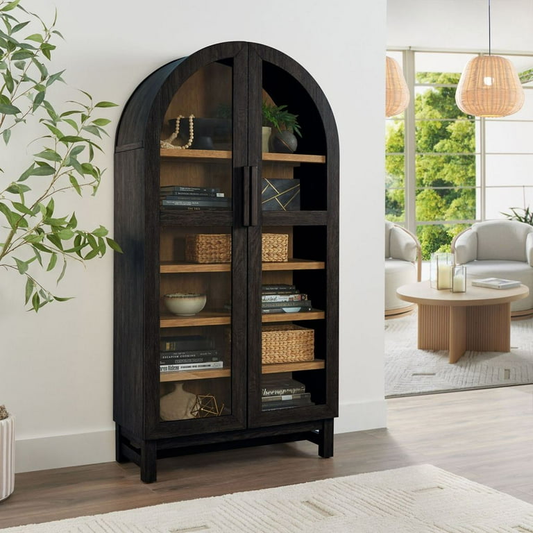洋書 Cabinets of Wonder Better Homes & Gardens Juliet Arch Accent Cabinet, Black