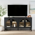 thumbnail image 1 of Better Homes & Gardens Juliet Arch TV Stand for TVs up to 65", Black Wood Finish, 1 of 13