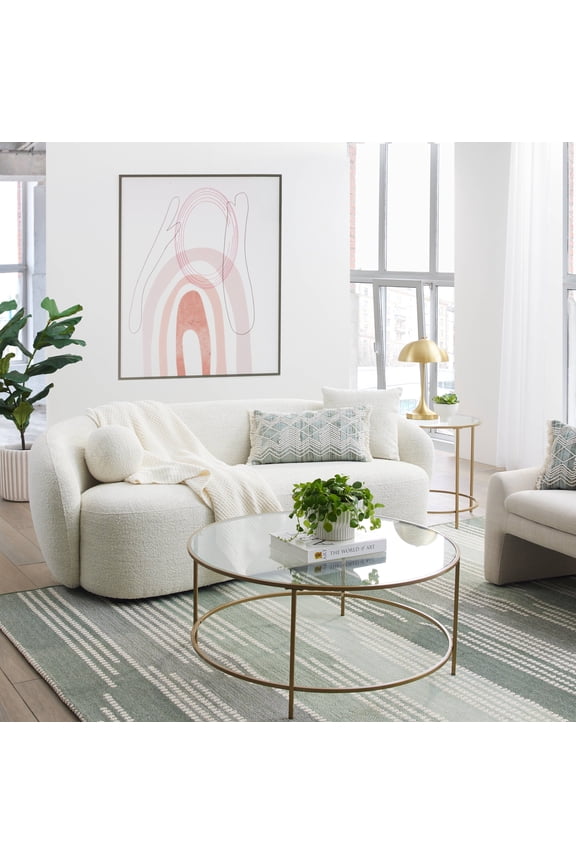 Juliet Curved 80.31" Sofa, Ivory