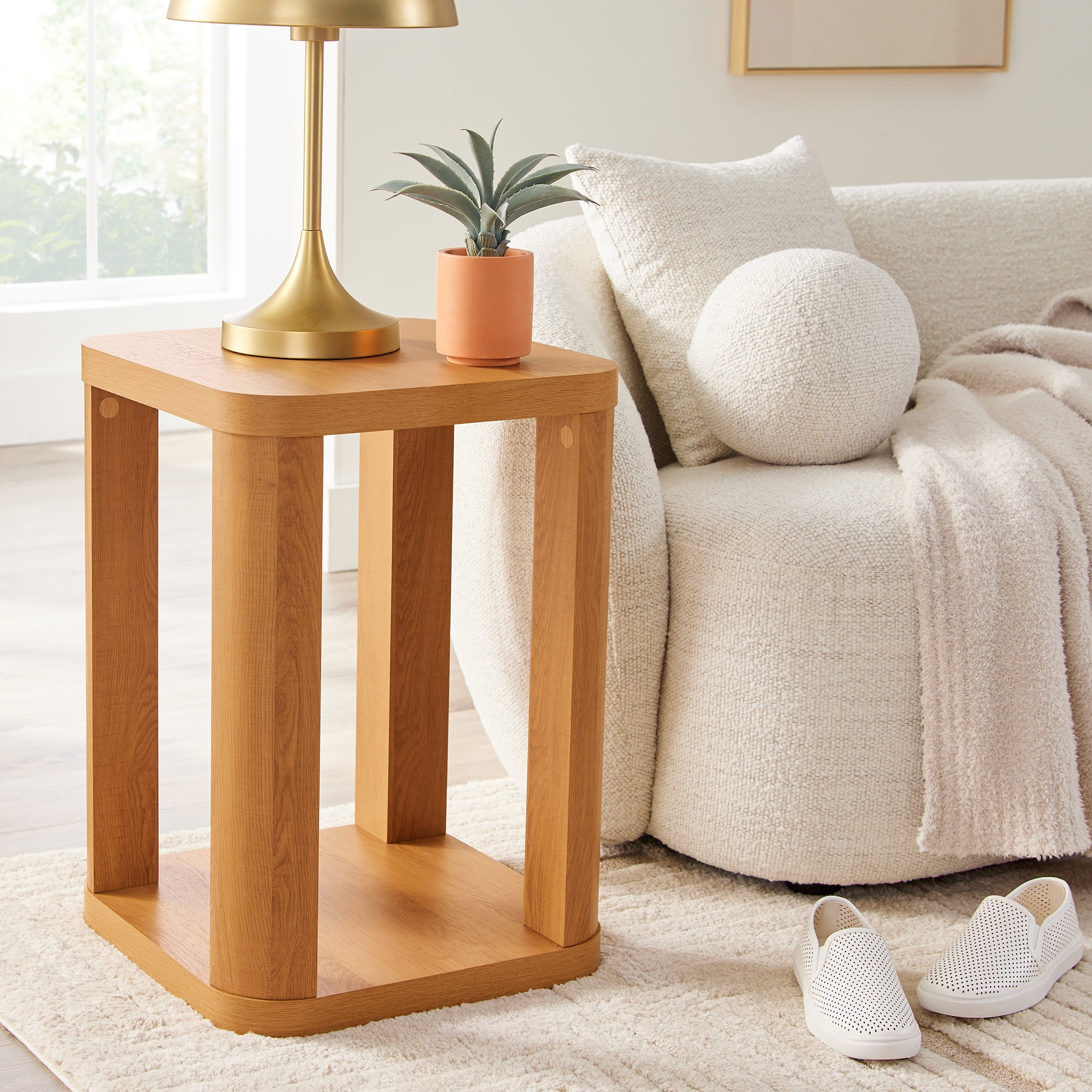 Better Homes & Gardens Juliet End Table, Light Honey Finish - Walmart.com