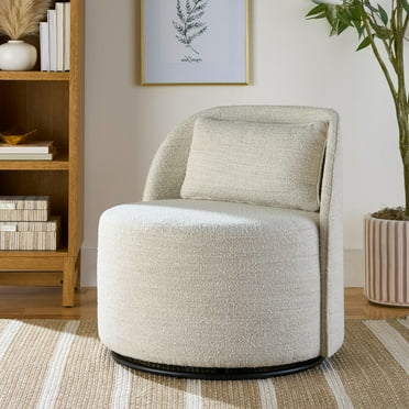 Better Homes & Gardens Juliet Modern Arch Swivel Chair, Cream Boucle