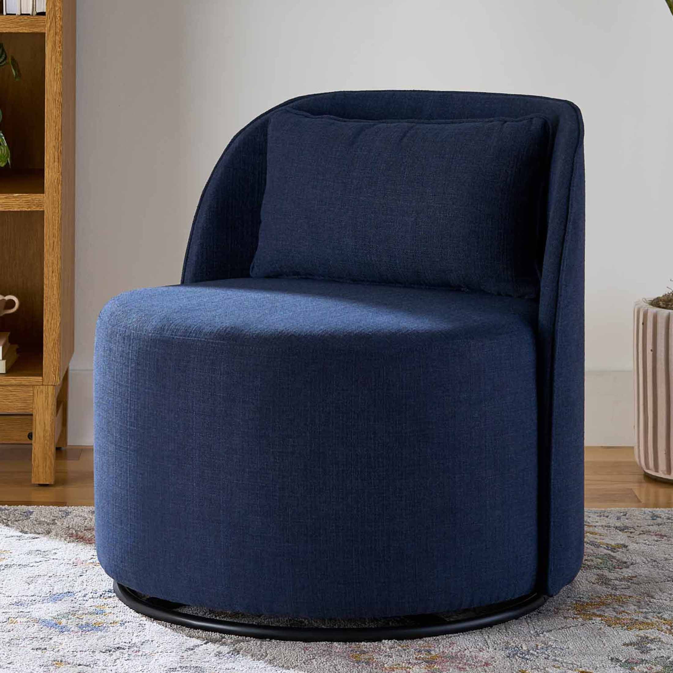 Better Homes & Gardens Juliet Modern Arch Swivel Chair, Navy - Walmart.com