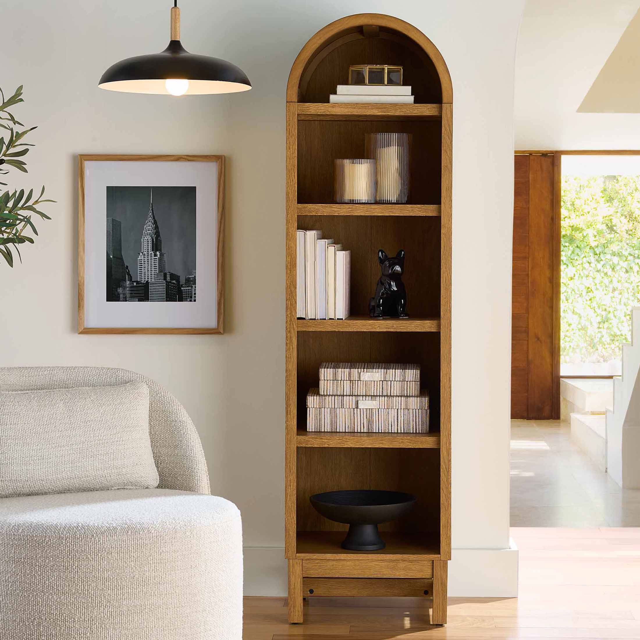 Better Homes & Gardens Juliet Narrow Arch Bookcase, Light Better Homes & Gardens Juliet Narrow Arch Bookcase, Light