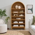 thumbnail interactive-video image 1 of Better Homes & Gardens Juliet Open Arch Bookcase, Light Honey, 1 of 15