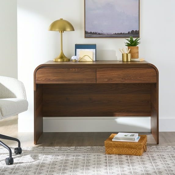 Better Homes & Gardens Juliet Rounded Arc Desk, Walnut Finish