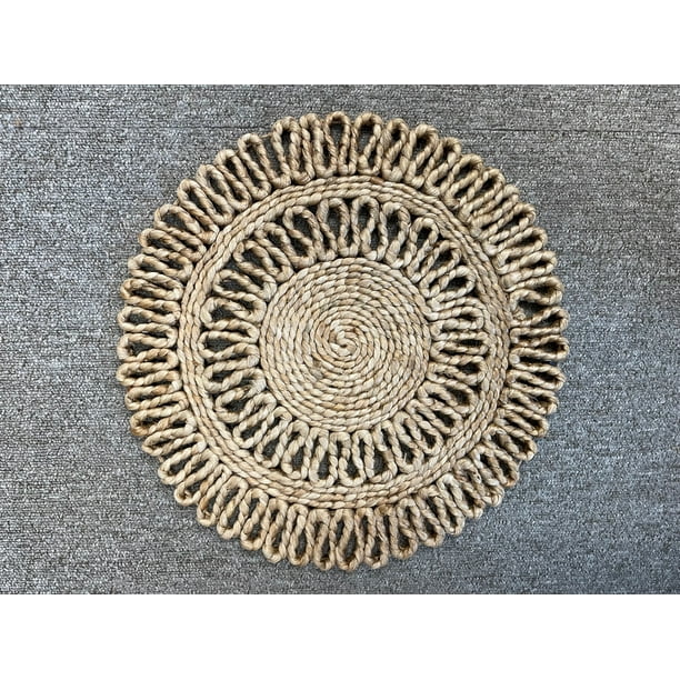 Better Homes & Gardens Jute Flower Placemat 15"D