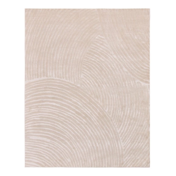 Better Homes & Gardens Kai Carved Ripple Indoor Stain/Fade Resisant Area Rug, Cream, 7'10" x 10'