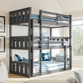 thumbnail image 1 of Better Homes & Gardens Kane Triple Bunk Bed, Gray, 1 of 30