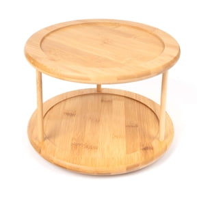 Better Homes & Gardens Kitchen Organizer Bamboo Turntable 2-Tier Spice Rack, 10.04 DIA x 6.89 in