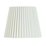 Better Homes & Gardens Knife Pleat Accent White Fabric Lamp Shade, 10"L x 10"W x 8"H