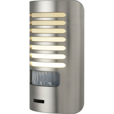Better Homes & Gardens LED Night Light, Louver Design, Motion-Sensing, Satin Nickel, 4 in, 1 in