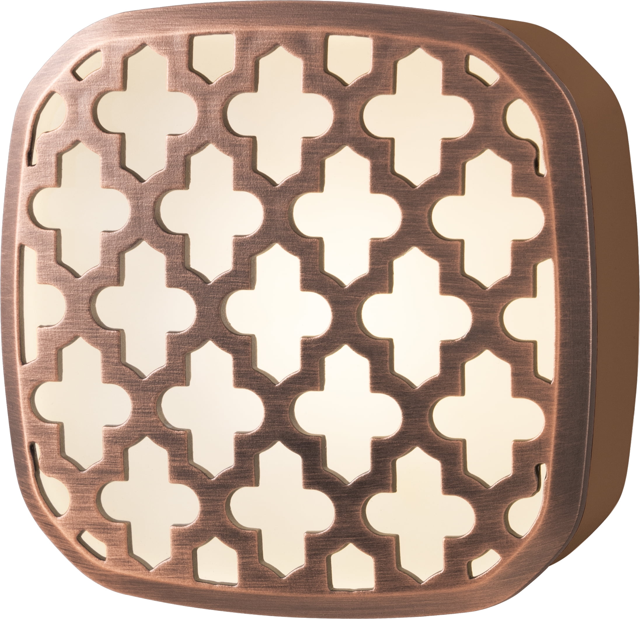 Better Homes & Gardens LED Night Light, Moroccan Design, Light Sensing, Bronze, 2 in, 0.75 in