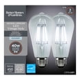 thumbnail image 1 of Better Homes & Gardens LED Vintage Light Bulb, ST19 40W Daylight Classic Filament, E26, Dim - 8 Pk, 1 of 9