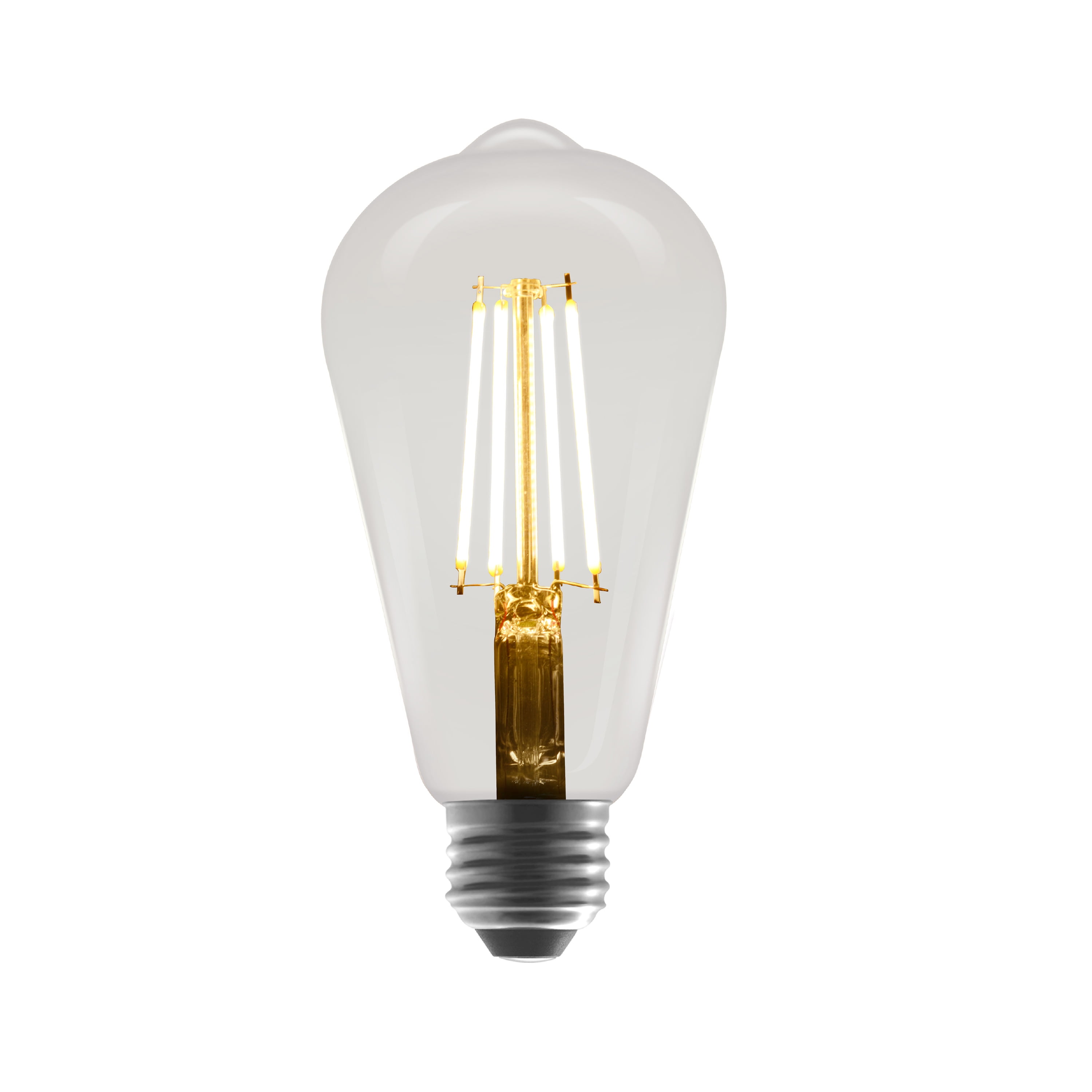 Better Homes & Gardens LED Vintage Light Bulb, ST19 60W Soft White Classic Filament, E26, Dim, 4 Pack