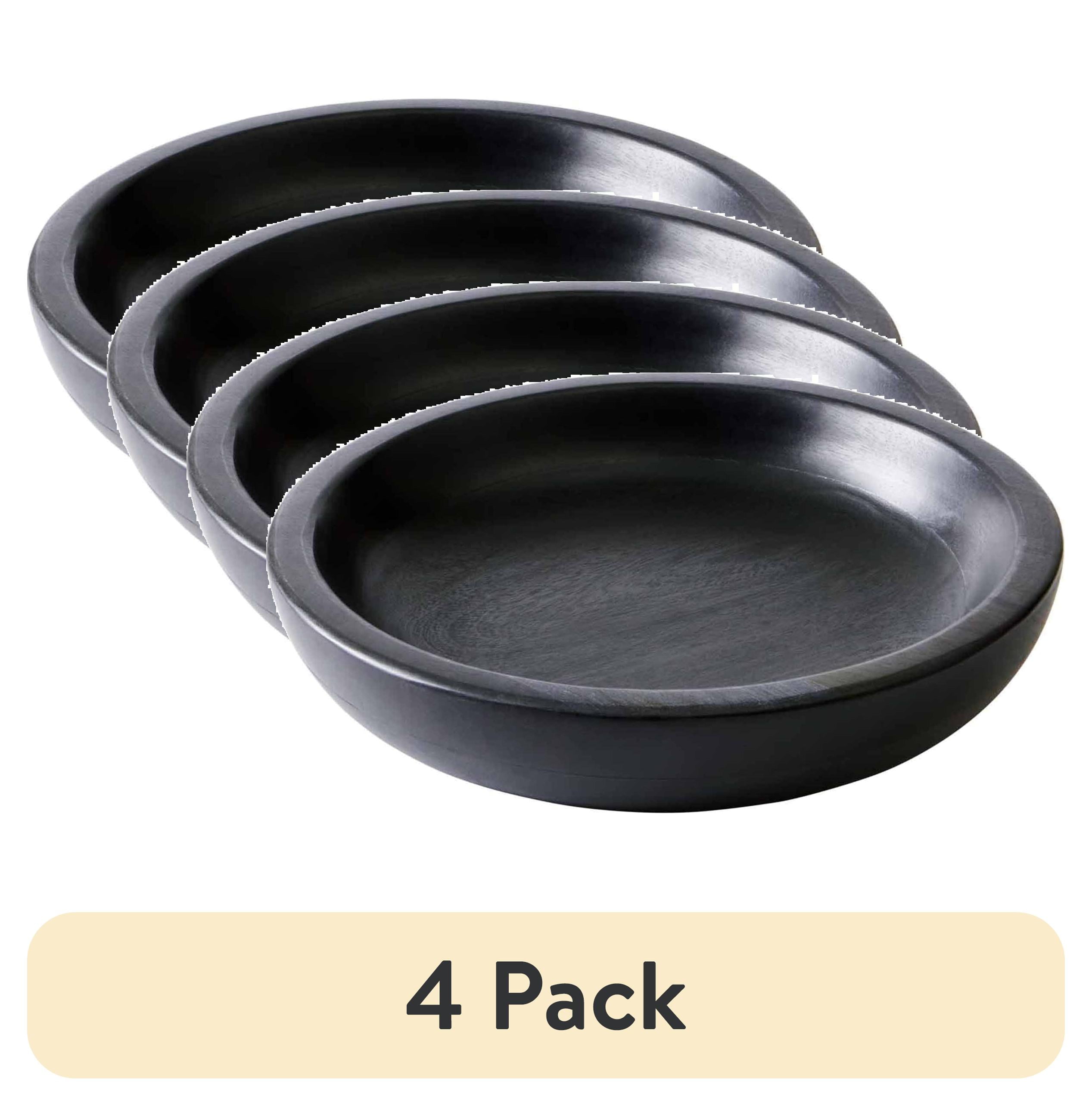 (4 pack) Better Homes & Gardens Large Low Wood Serving Bowl - Walmart.com
