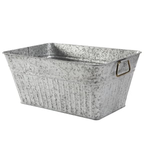 Better Homes & Gardens- Galvanized Large Rectangle Tub