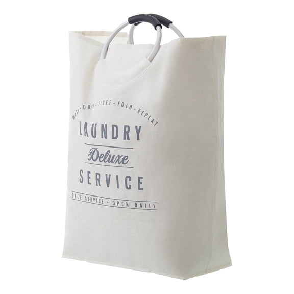 Better Homes & Gardens Laundry Canvas Tote, Deluxe Laundry Service, Aluminum Handles