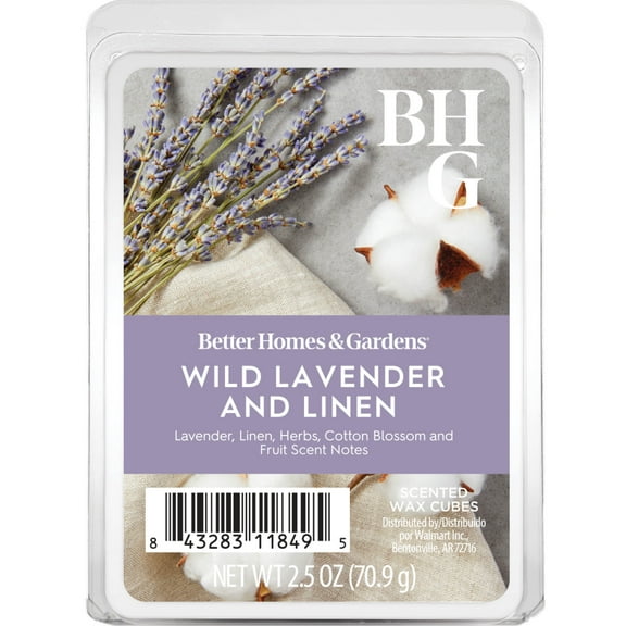Wild Lavender & Linen Scented Wax Melts, Better Homes & Gardens, 2.5 oz