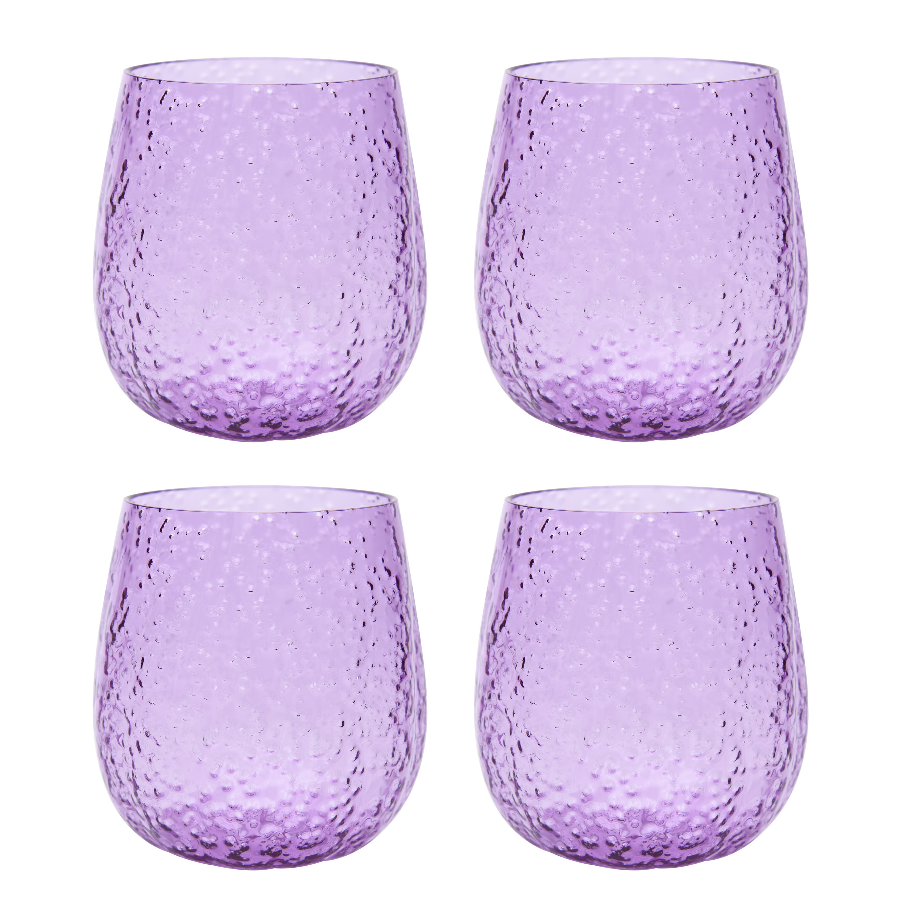 Purple Acrylic Stemless Champagne Flute