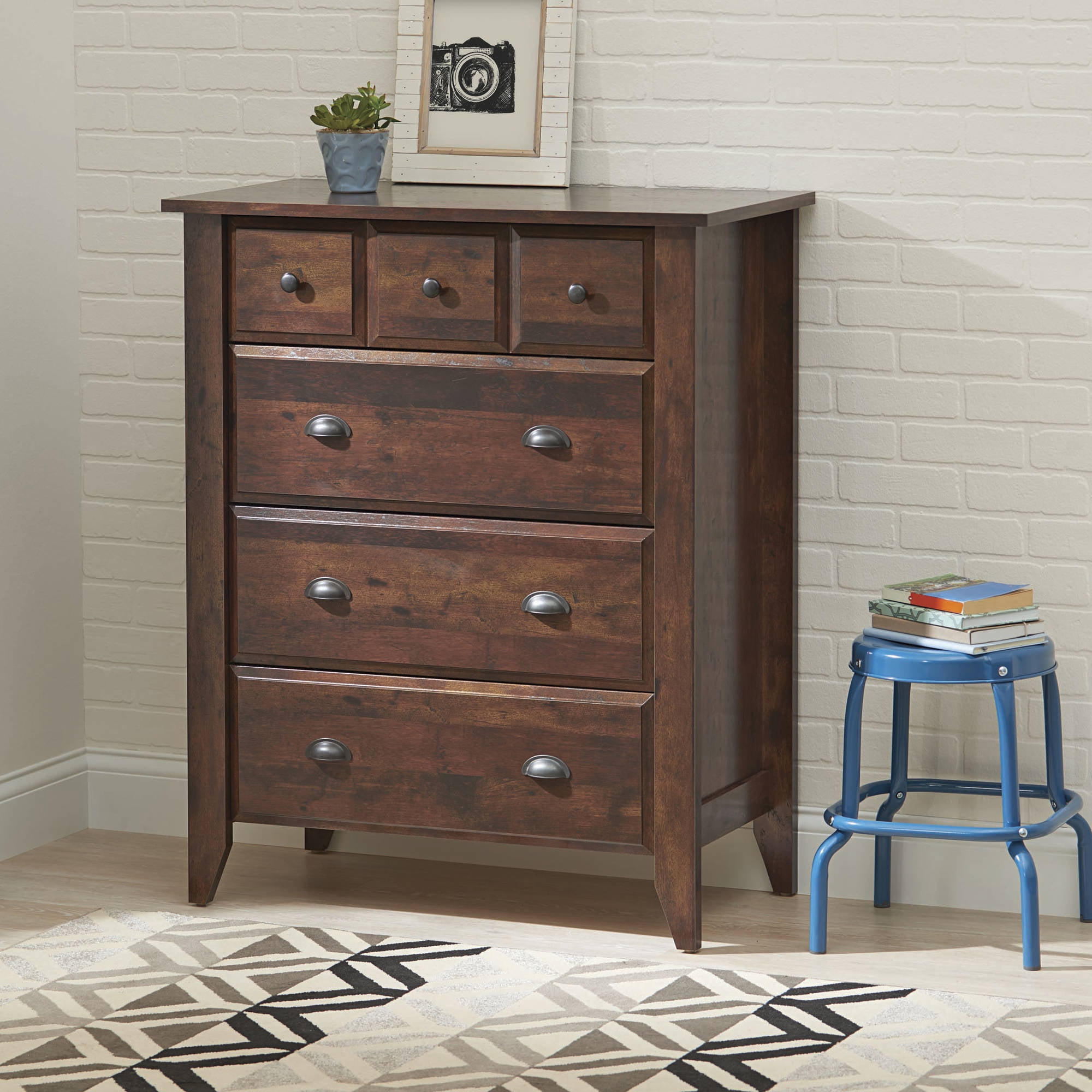 Better Homes Gardens Leighton 4 Drawer Dresser Rustic Cherry Finish