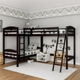 Better Homes & Gardens Leighton Kids' Wood Triple Bunk Bed, Twin Size