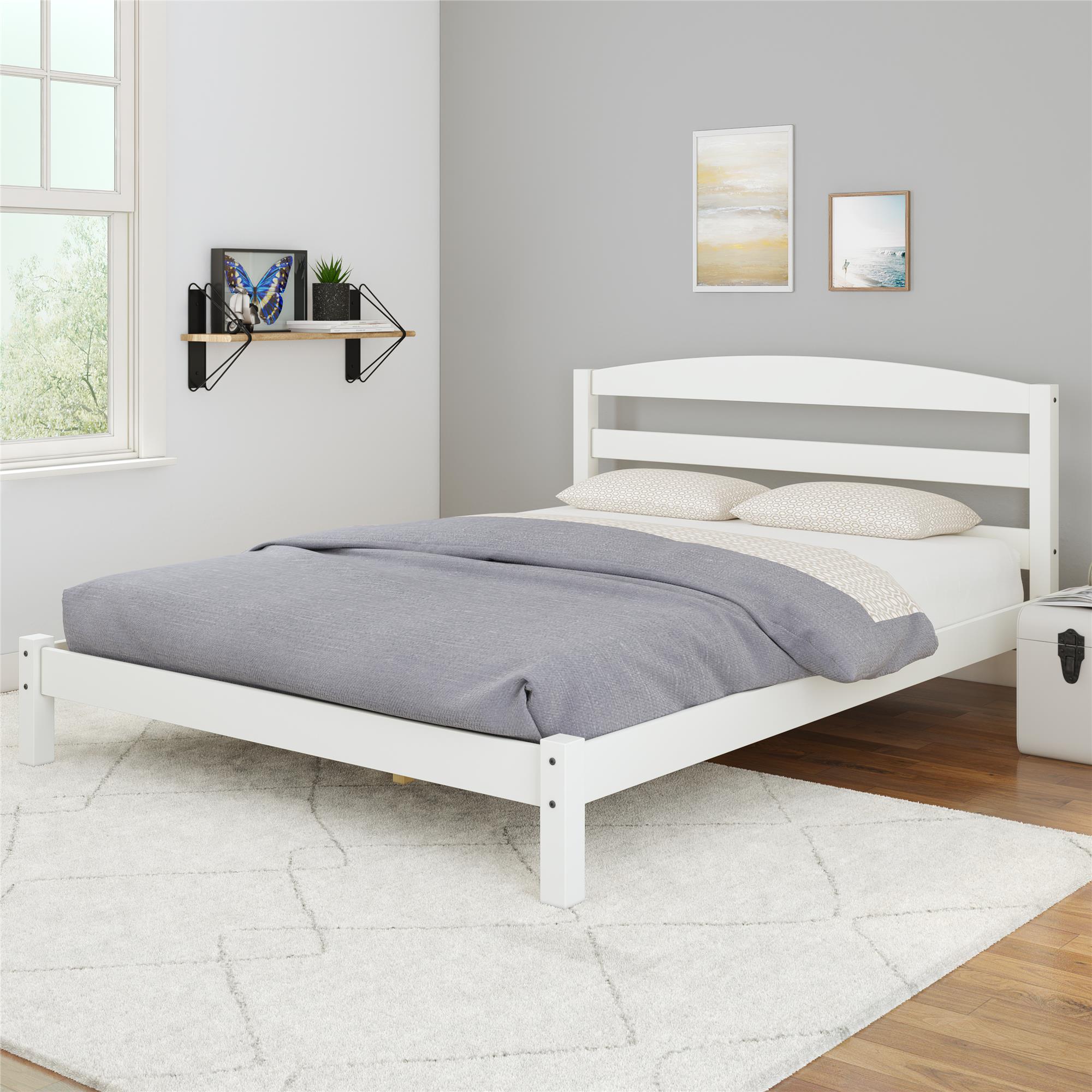 Better Homes & Gardens Leighton Solid Wood Platform Bed Frame, Full ...