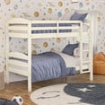 thumbnail image 1 of Better Homes & Gardens Leighton Solid Wood Twin-over-Twin Convertible Bunk Bed, Vanilla, 1 of 18